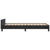 Cadre de lit sans matelas noir 80x200 cm velours