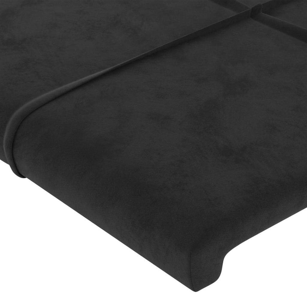 Cadre de lit sans matelas noir 80x200 cm velours