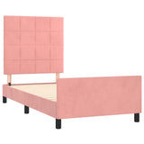 Cadre de lit sans matelas rose 80x200 cm velours