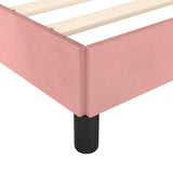 Cadre de lit sans matelas rose 80x200 cm velours