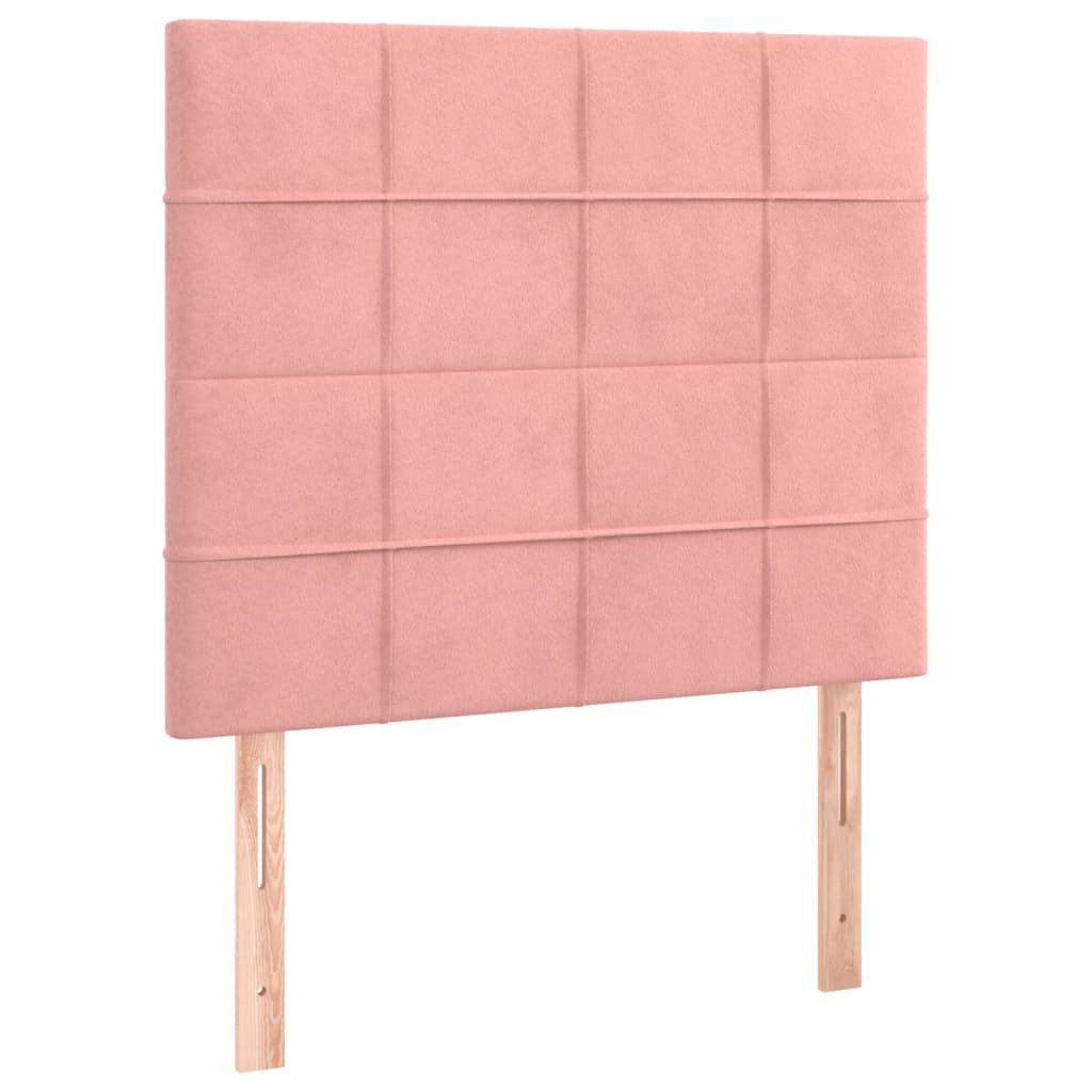 Cadre de lit sans matelas rose 80x200 cm velours