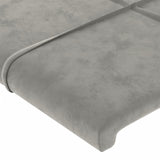 Cadre de lit sans matelas gris clair 90x190 cm velours