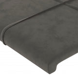 Cadre de lit sans matelas gris foncé 90x190 cm velours