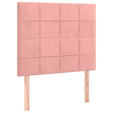 Cadre de lit sans matelas rose 90x190 cm velours