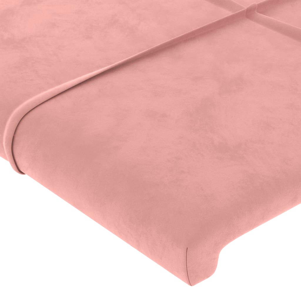 Cadre de lit sans matelas rose 90x190 cm velours