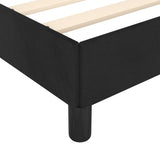 Cadre de lit sans matelas noir 90x200 cm velours