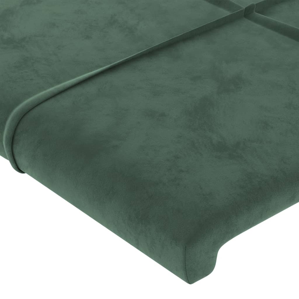 Cadre de lit sans matelas vert foncé 90x200 cm velours