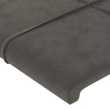 Cadre de lit sans matelas gris foncé 100x200 cm velours