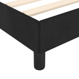 Cadre de lit sans matelas noir 100x200 cm velours