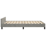 Cadre de lit sans matelas gris clair 120x200 cm velours