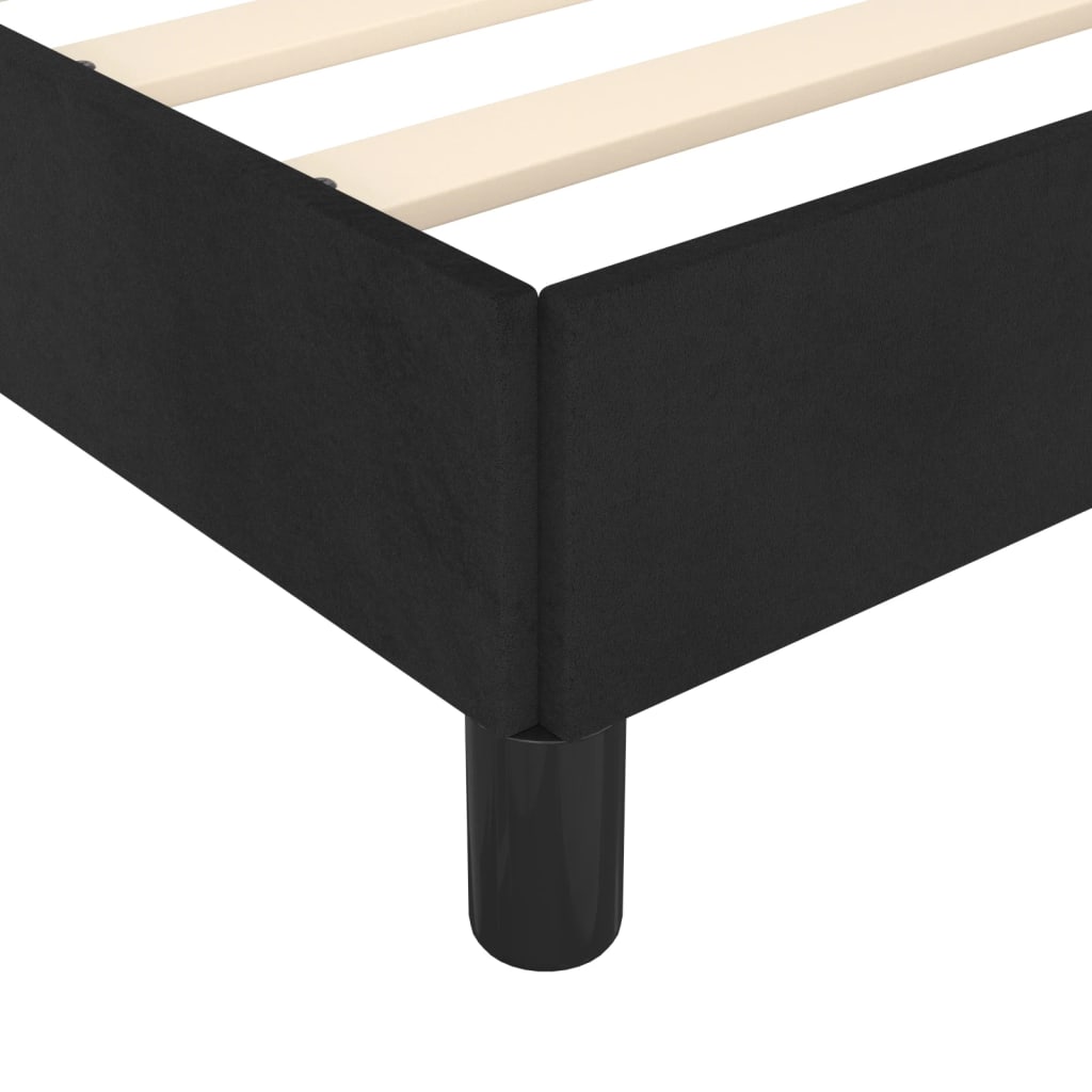 Cadre de lit sans matelas noir 140x190 cm velours