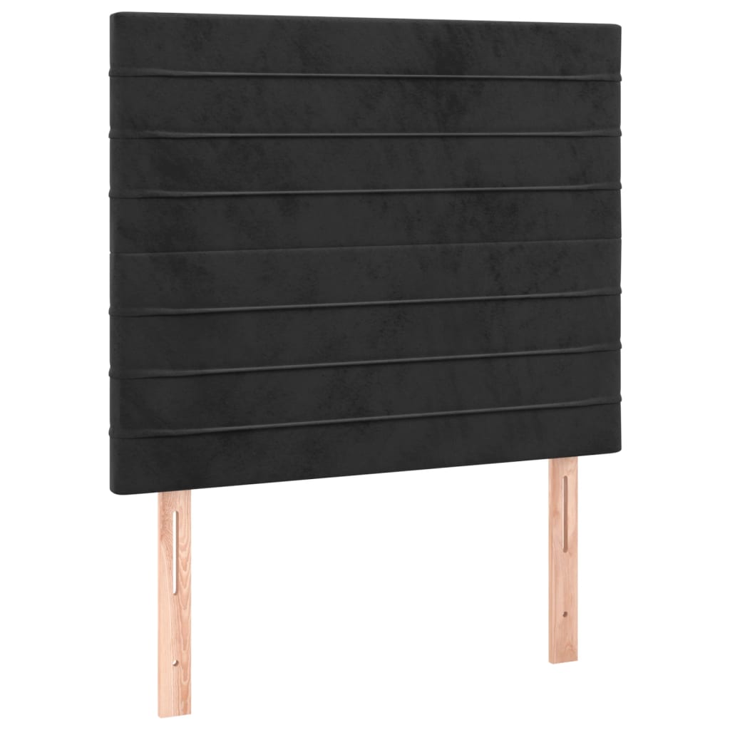 Cadre de lit sans matelas noir 80x200 cm velours