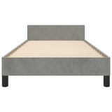 Cadre de lit sans matelas gris clair 90x200 cm velours