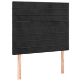 Cadre de lit sans matelas noir 90x200 cm velours