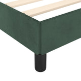 Cadre de lit sans matelas vert foncé 100x200 cm velours