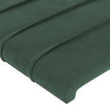 Cadre de lit sans matelas vert foncé 100x200 cm velours