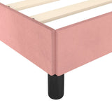 Cadre de lit sans matelas rose 100x200 cm velours