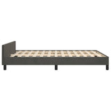 Cadre de lit sans matelas gris foncé 140x190 cm velours