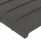 Cadre de lit sans matelas gris foncé 140x200 cm velours