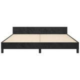 Cadre de lit sans matelas noir 160x200 cm velours