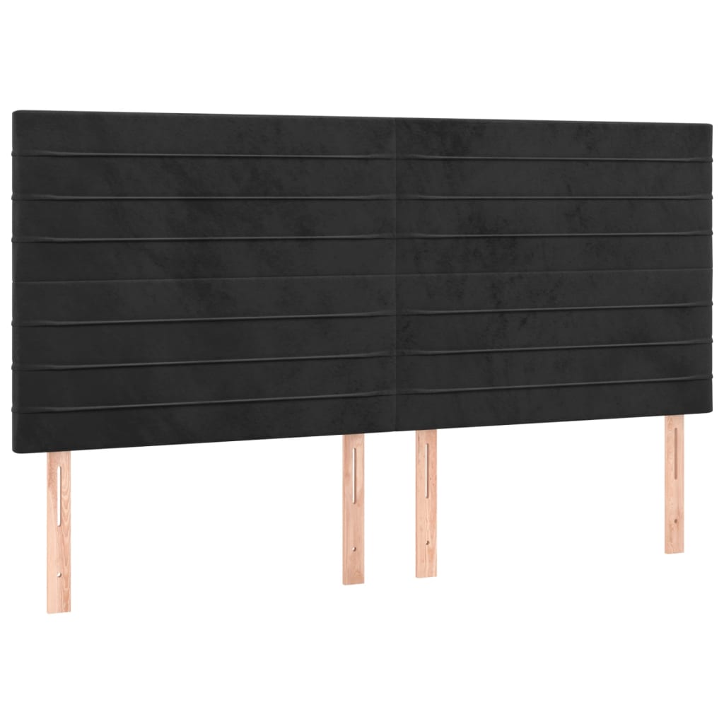 Cadre de lit sans matelas noir 160x200 cm velours