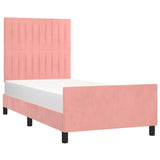 Cadre de lit sans matelas rose 80x200 cm velours