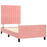 Cadre de lit sans matelas rose 80x200 cm velours