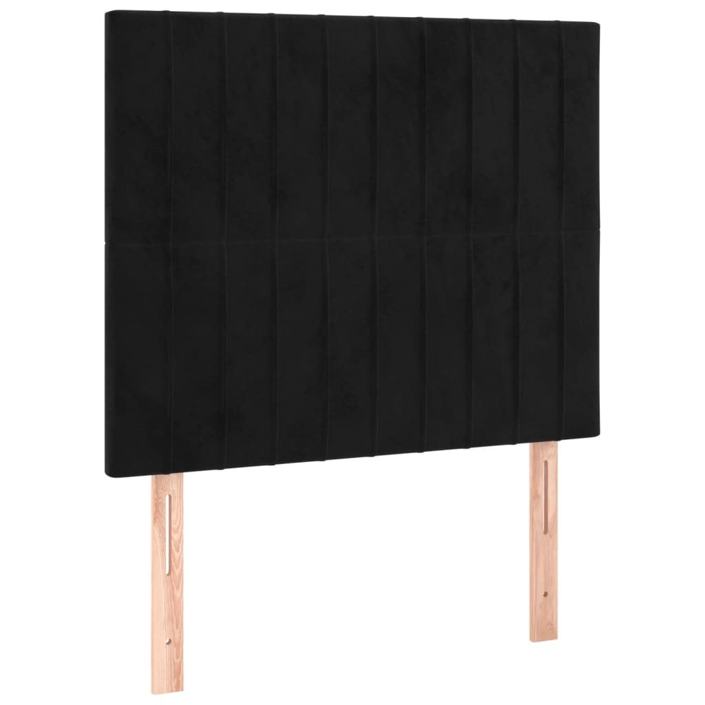 Cadre de lit sans matelas noir 90x190 cm velours