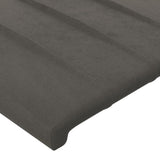 Cadre de lit sans matelas gris foncé 100x200 cm velours