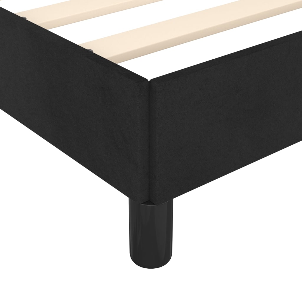 Cadre de lit sans matelas noir 100x200 cm velours