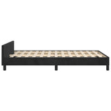 Cadre de lit sans matelas noir 120x200 cm velours