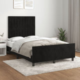 Cadre de lit sans matelas noir 120x200 cm velours