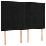 Cadre de lit sans matelas noir 140x200 cm velours