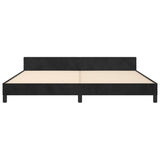 Cadre de lit sans matelas noir 200x200 cm velours