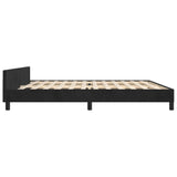 Cadre de lit sans matelas noir 200x200 cm velours