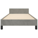 Cadre de lit sans matelas gris clair 90x190 cm velours