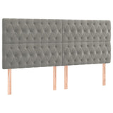 Cadre de lit sans matelas gris clair velours