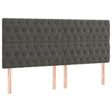 Cadre de lit sans matelas gris foncé 200x200 cm velours