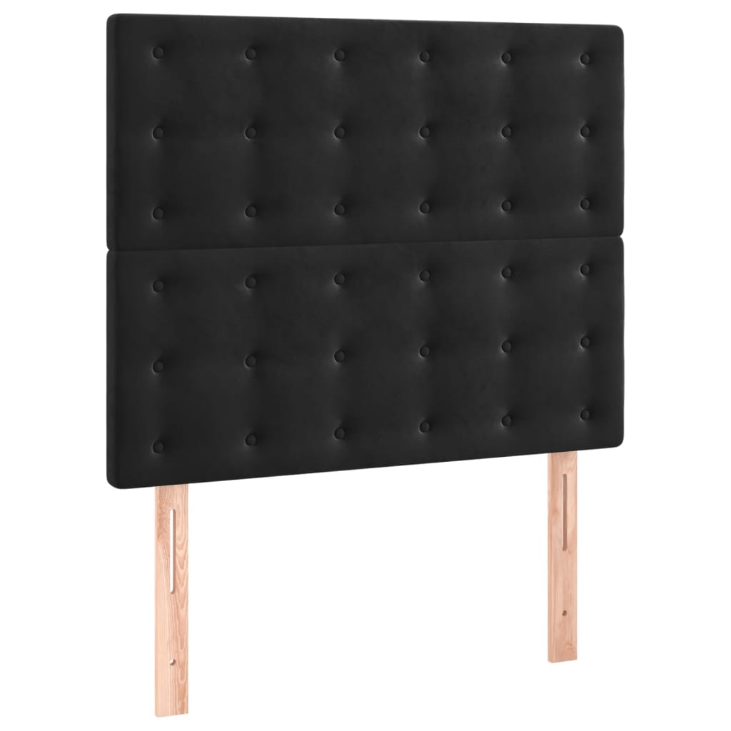 Cadre de lit sans matelas noir 90x200 cm velours