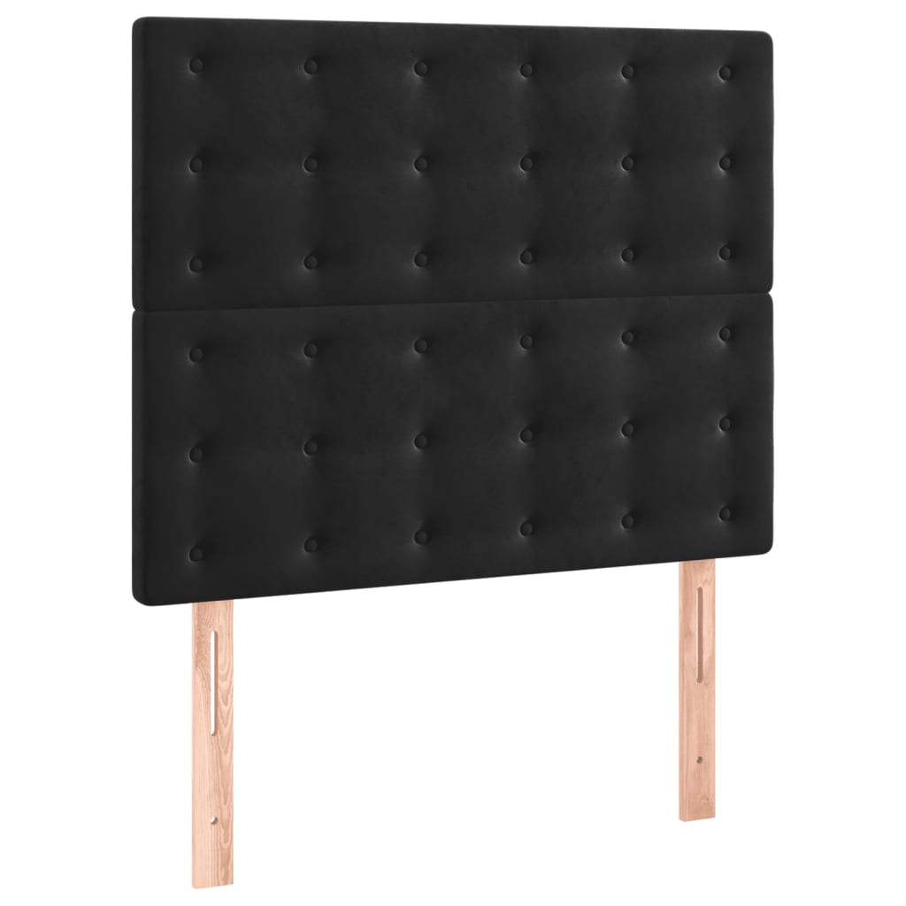 Cadre de lit sans matelas noir 100x200 cm velours