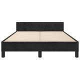 Cadre de lit sans matelas noir 120x200 cm velours