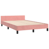 Cadre de lit sans matelas rose 120x200 cm velours