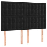 Cadre de lit sans matelas noir 140x190 cm velours