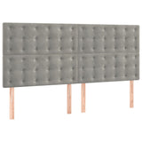 Cadre de lit sans matelas gris clair 140x200 cm velours