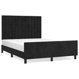 Cadre de lit sans matelas noir 140x200 cm velours