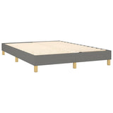 Sommier à lattes de lit avec matelas Gris foncé 140x200cm Tissu