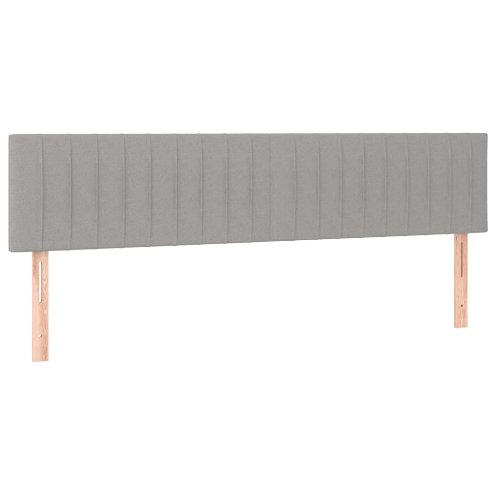 Sommier à lattes de lit avec matelas Gris clair 160x200cm Tissu