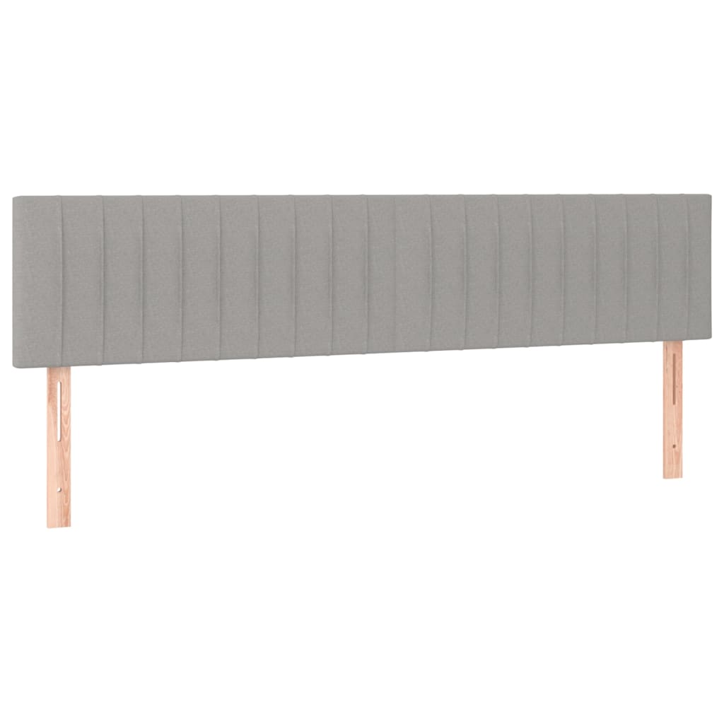 Sommier à lattes de lit avec matelas Gris clair 200x200cm Tissu