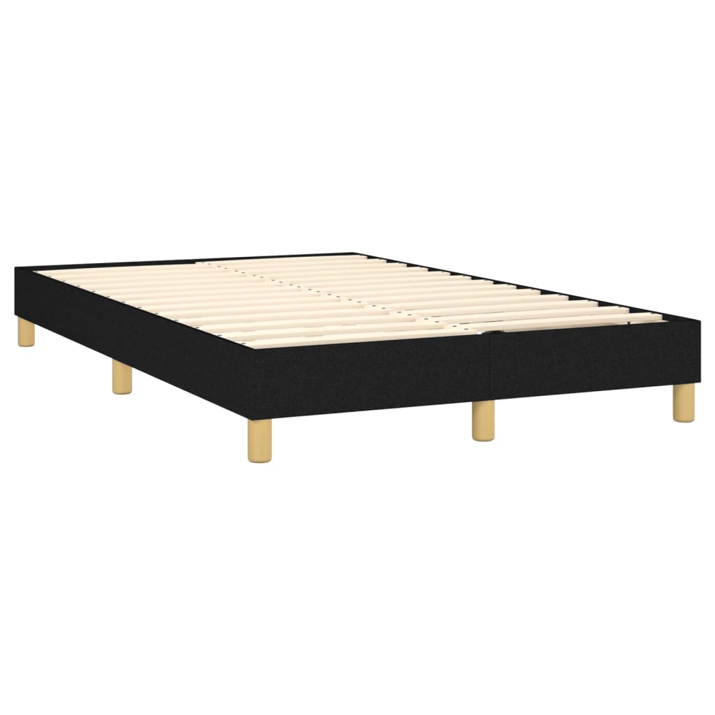 Sommier à lattes de lit avec matelas Noir 120x200 cm Tissu