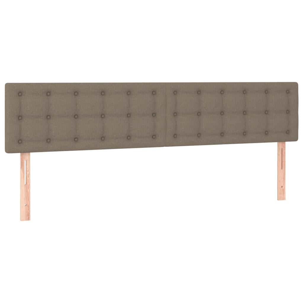 Sommier à lattes de lit avec matelas Taupe 160x200 cm Tissu